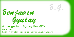 benjamin gyulay business card